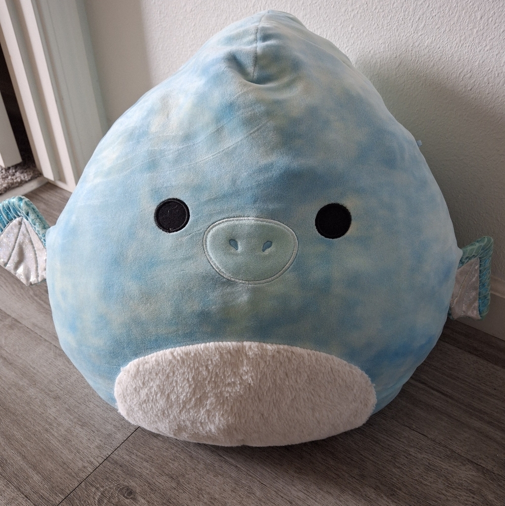 Squishmallows Shantira 16" Blue Teal Plush with Multicolor Logo Tag